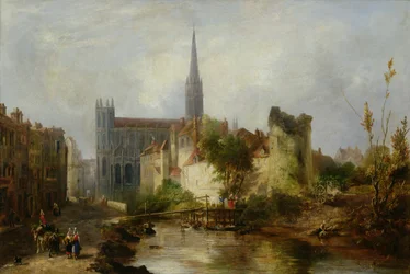 Ansicht der Kirche St. Peter, Caen, 1841